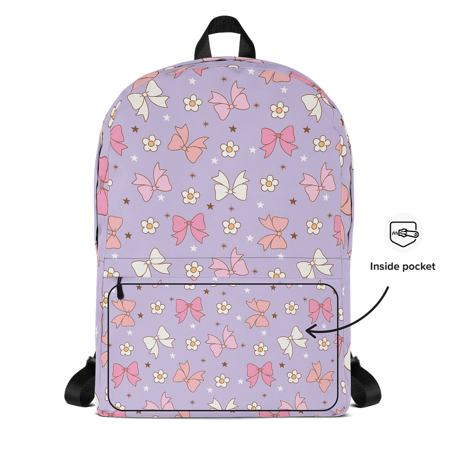 Pastel Bows and Flowers All-Over Print Backpack product image (5)