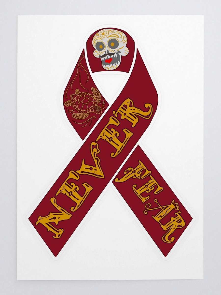 Never Fear Myeloma Ribbon Sticker product image (3)