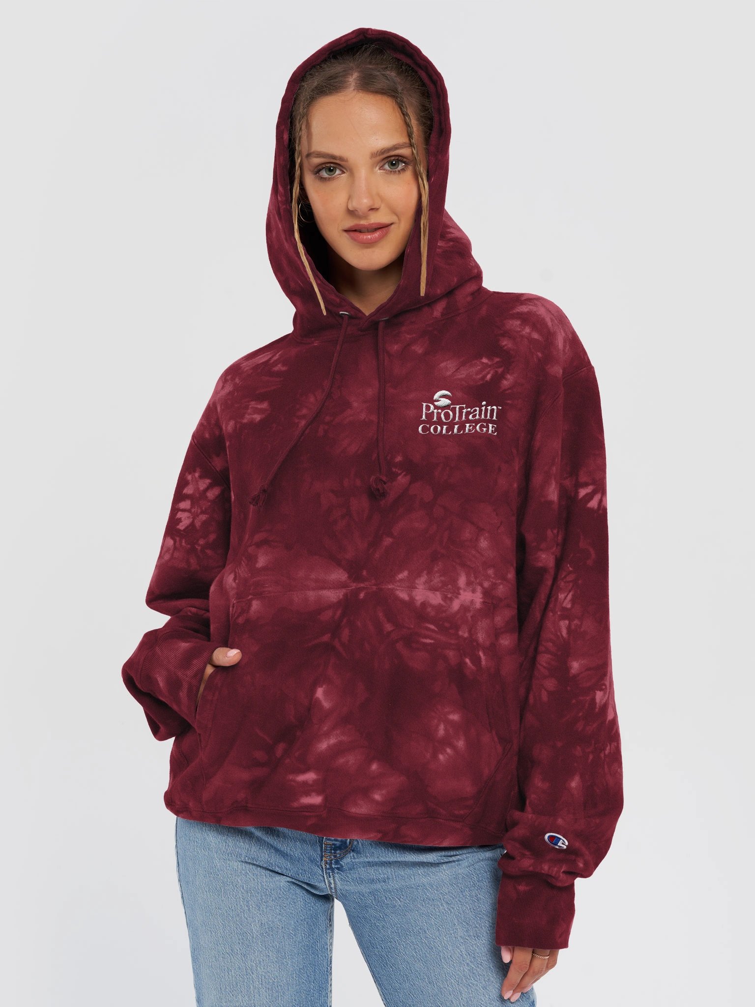 Symmetry Illusion Champion Tie-Dye Hoodie product image (5)