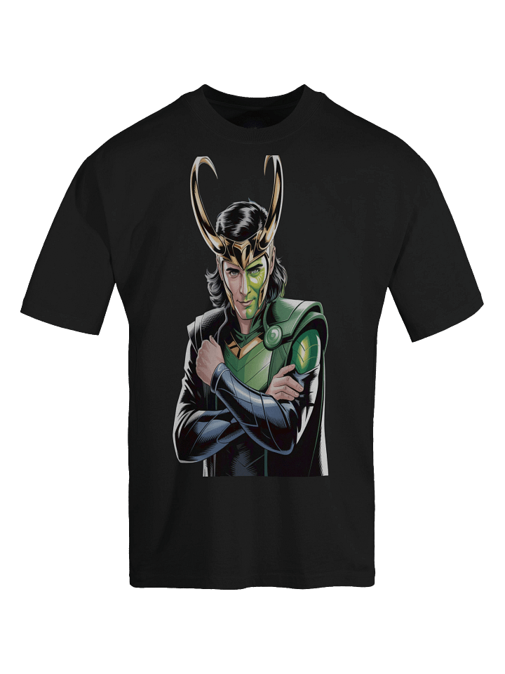Loki Crossed Arms Eclipse Oversized Faded T-Shirt product image (1)