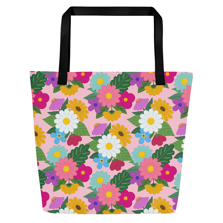 Yarn Floral Print Tote Bag product image (1)