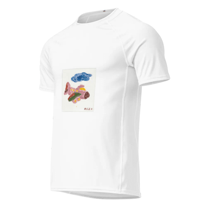 Kid Airplane (All-Over Print Men's Recycled Short Sleeve Rash Guard) product image (1)