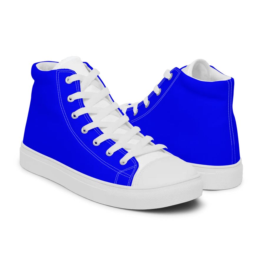 Men's all blue high top canvas Flandan art sneakers product image (7)