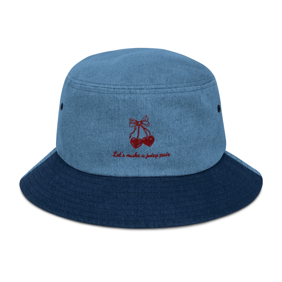 Outline Cherry Ribbon Embroidered Fisherman Hat product image (1)