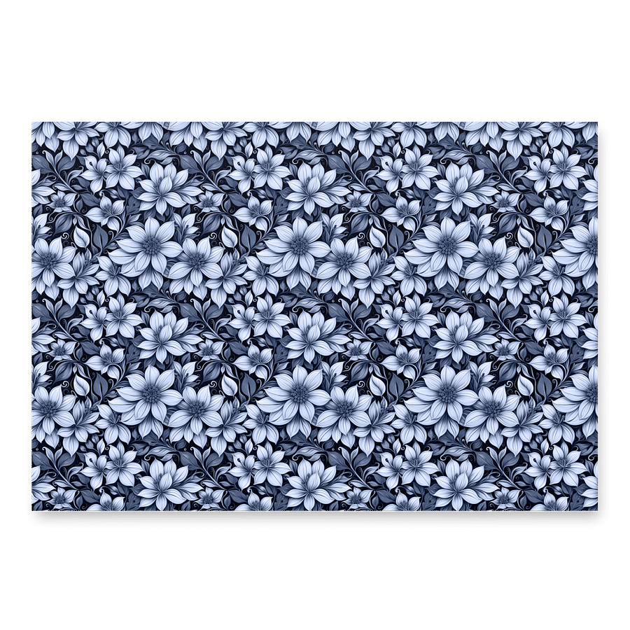 Indigo Flowers Paper Sheet product image (3)