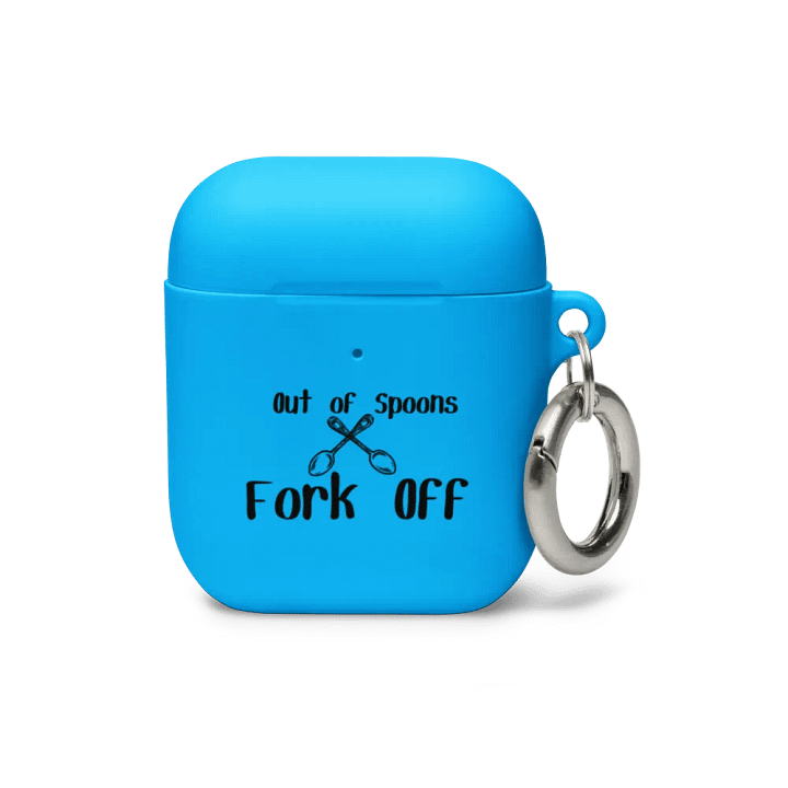 Out of Spoons, Fork Off Airpods Case- Black Print product image (5)