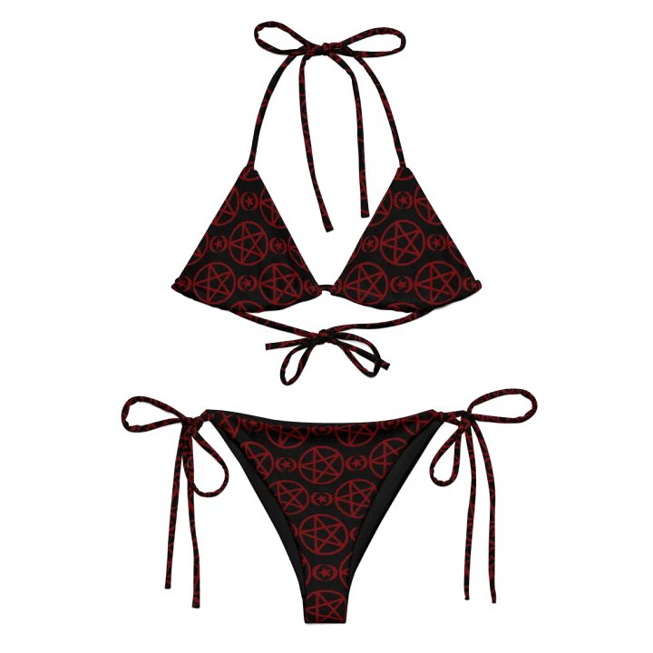 Midnight Black Recycled String Bikini product image (1)