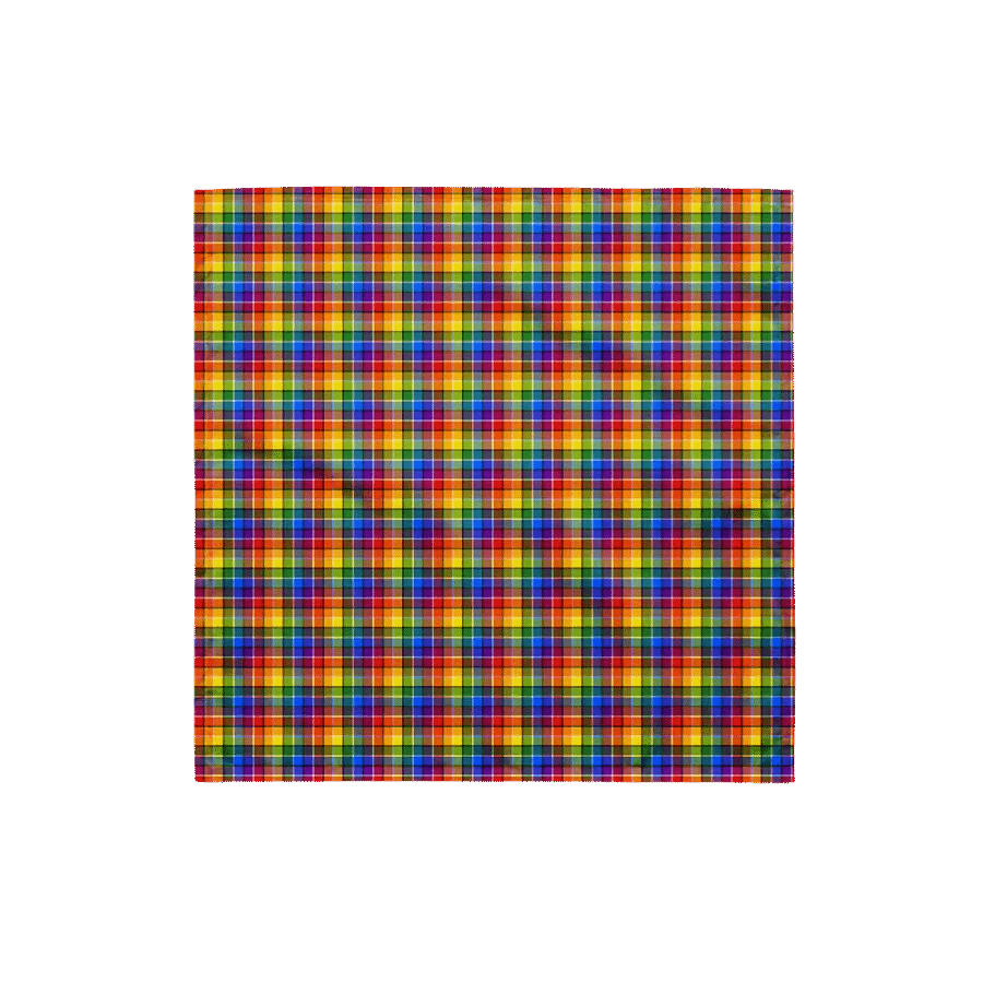 Bright Rainbow Plaid Bandana product image (4)