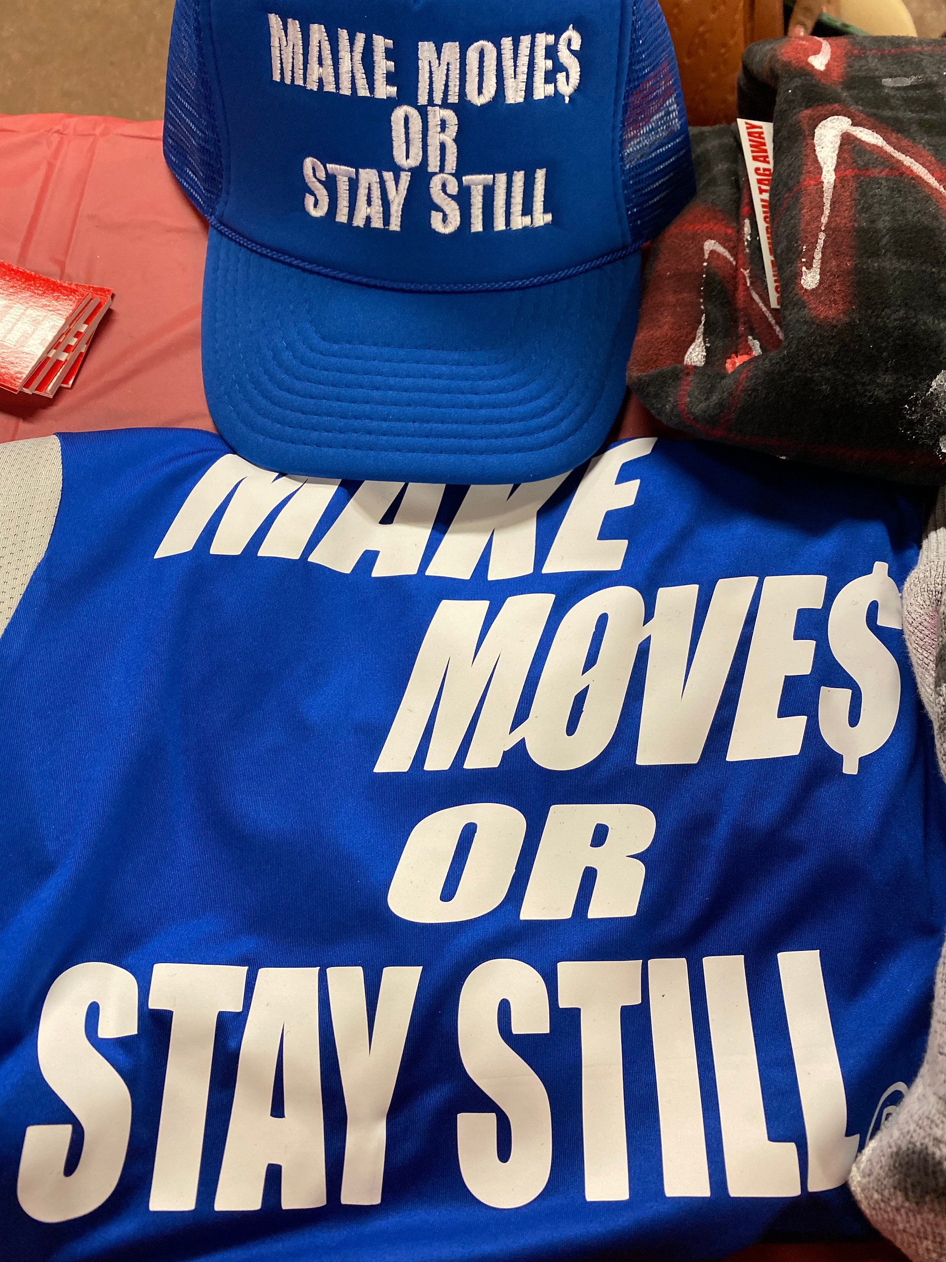 “Make Moves Or Stay Still” Trucker & Tee bundle product image (1)