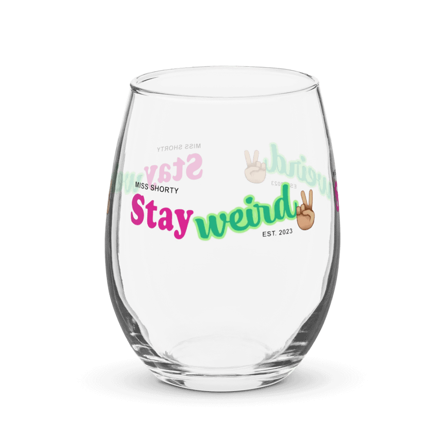 Stay Weird with a Peace Sign Wine Glass! product image (1)