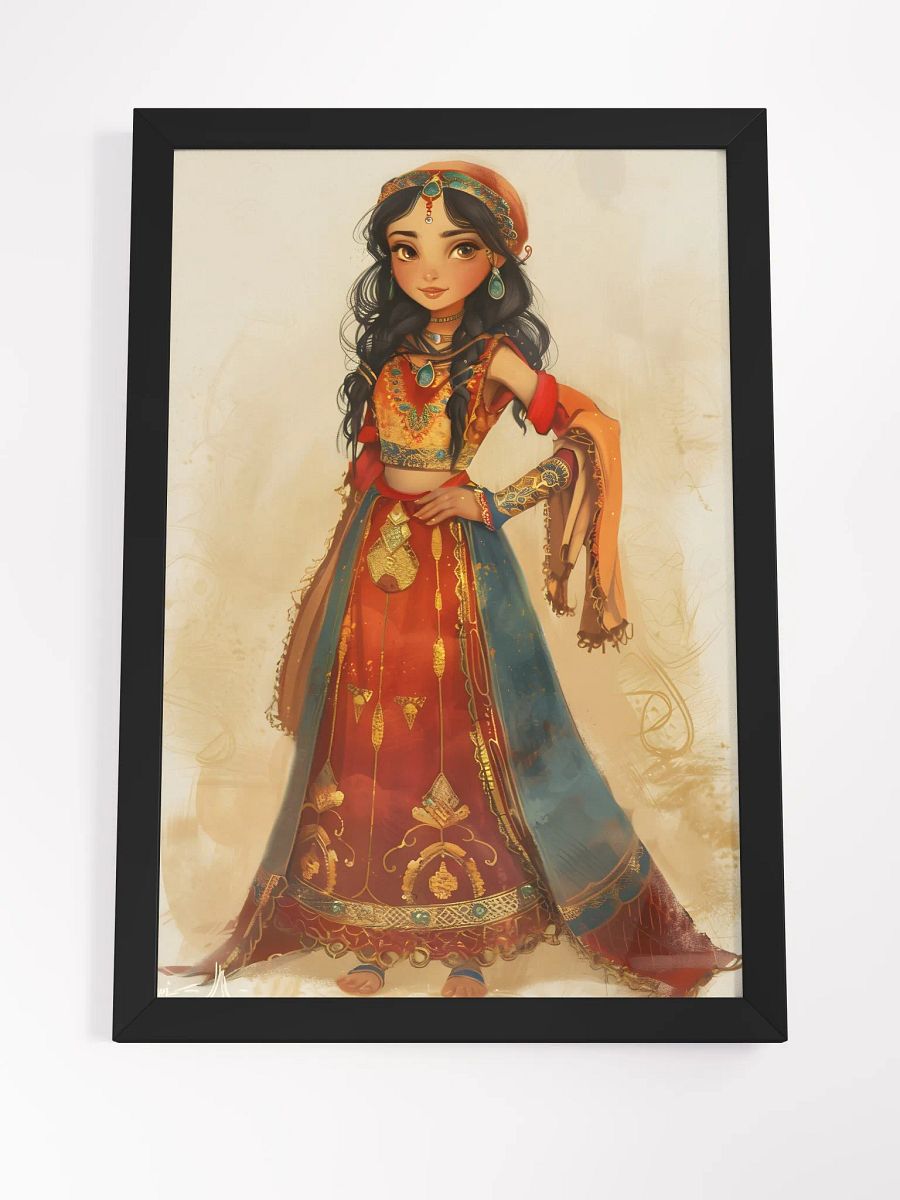 Elegant female character in vibrant traditional attire. product image (4)