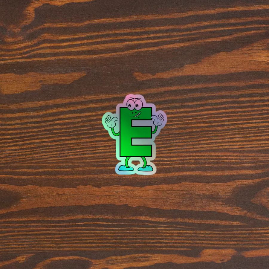 E Holographic Cartoon Character Sticker product image (5)