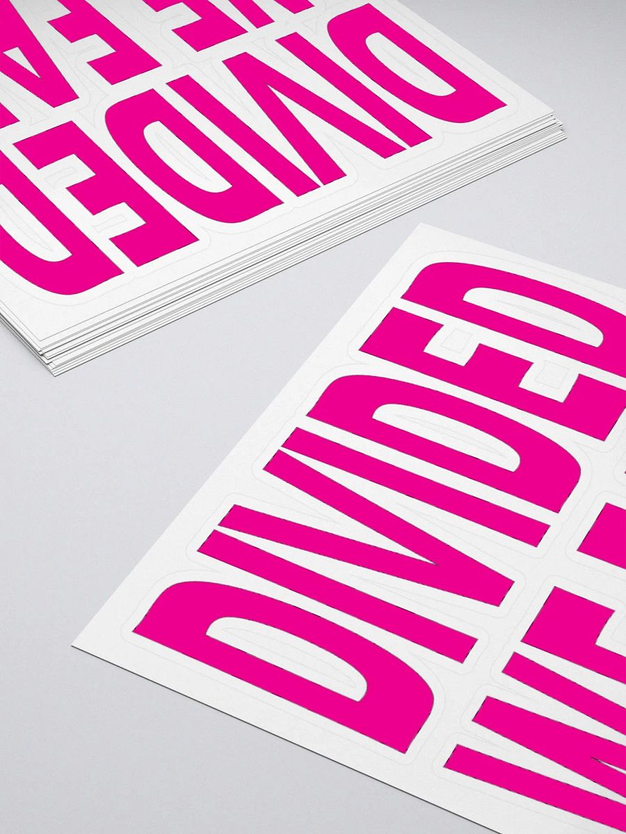Divided We Fall - Pink - Kiss Cut Stickers product image (4)