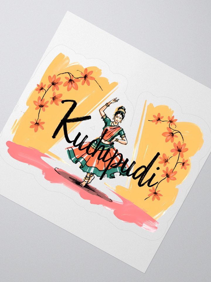 Vibrant Kuchipudi Dance | Traditional Indian Art Sticker product image (5)