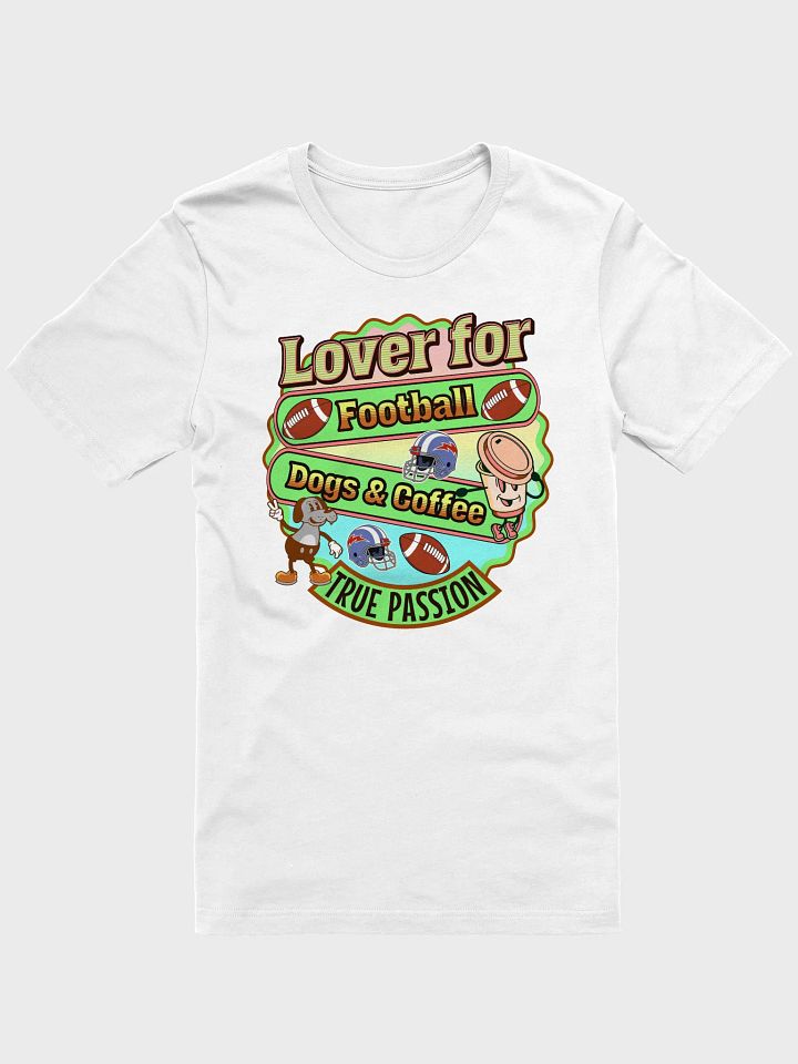 Lover For Dogs Coffee Football T-Shirt product image (31)