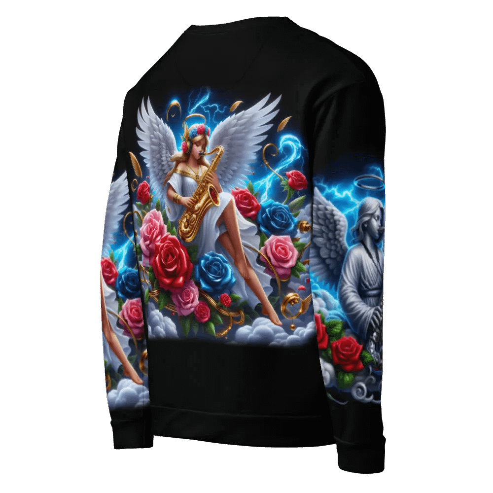 Angels making Music with a Saxophone - All-Over Unisex Sweatshirt #32 product image (8)