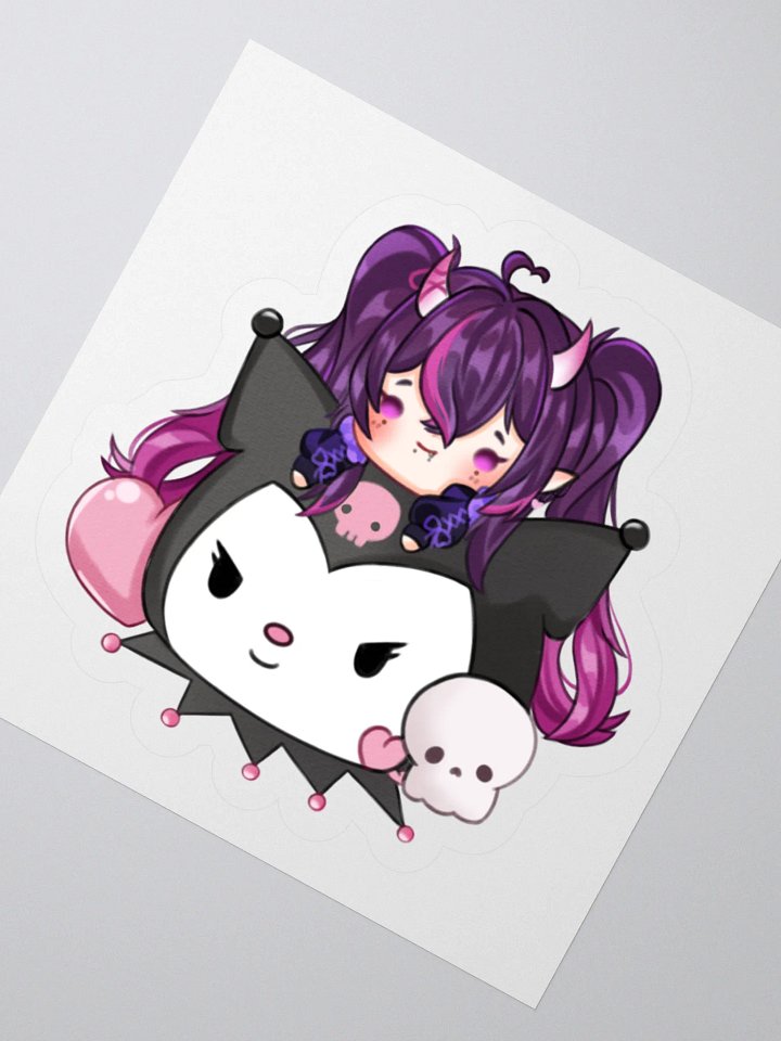 Purple-haired Pigtails Kiss Cut Stickers product image (2)