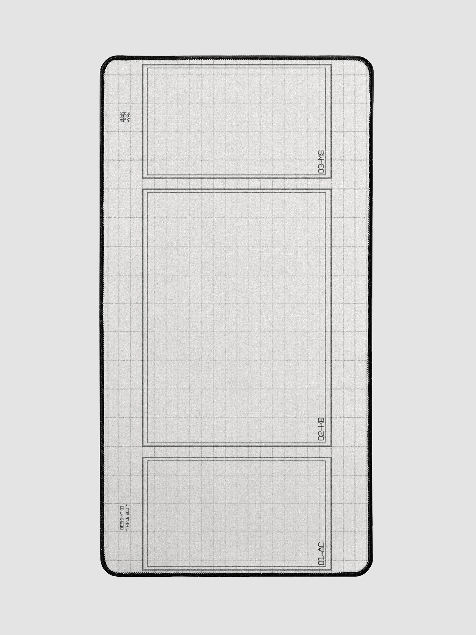 Triple Slot Desk Mat in White product image (2)