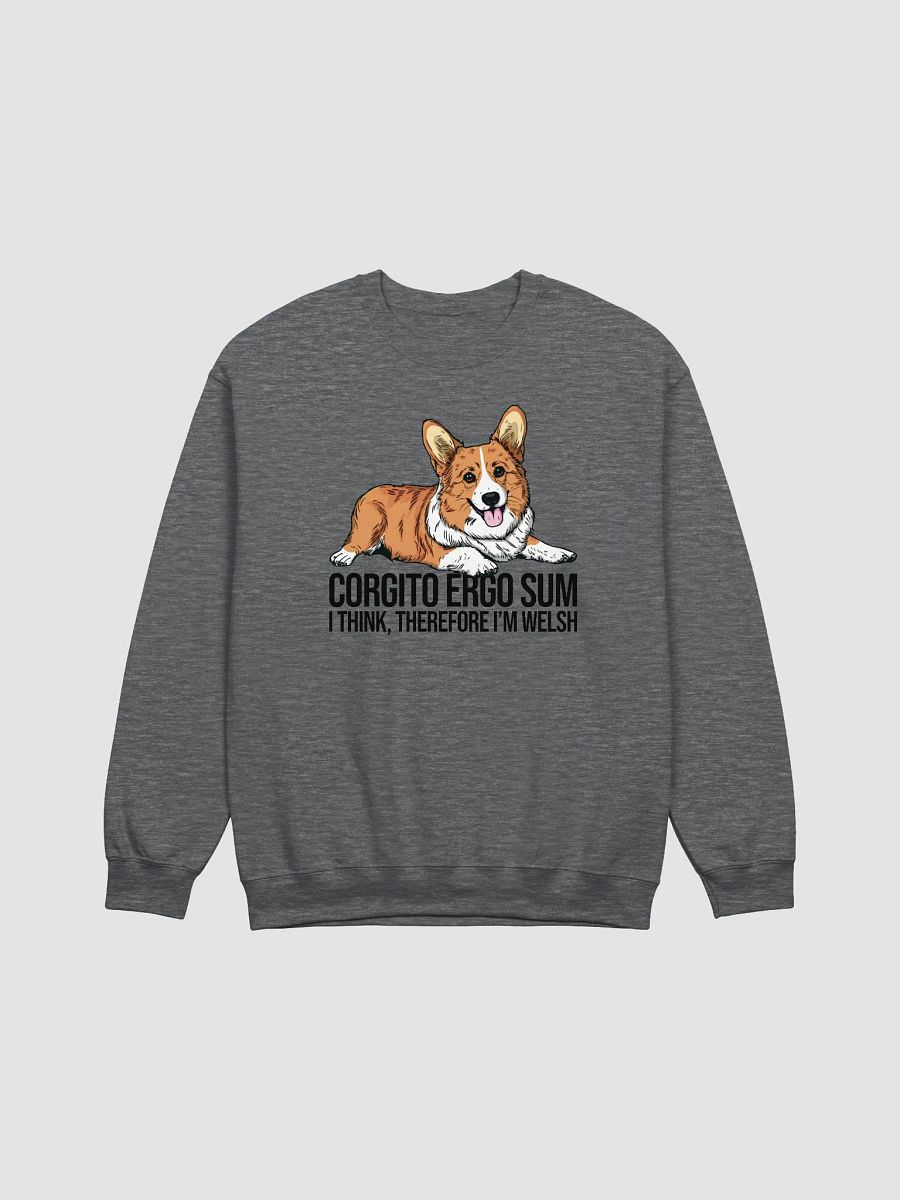 Corgito Ergo Sum Sweatshirt of a Pembroke Welsh Corgi | Funny Shirt for Herding Dog Paw-rents product image (3)