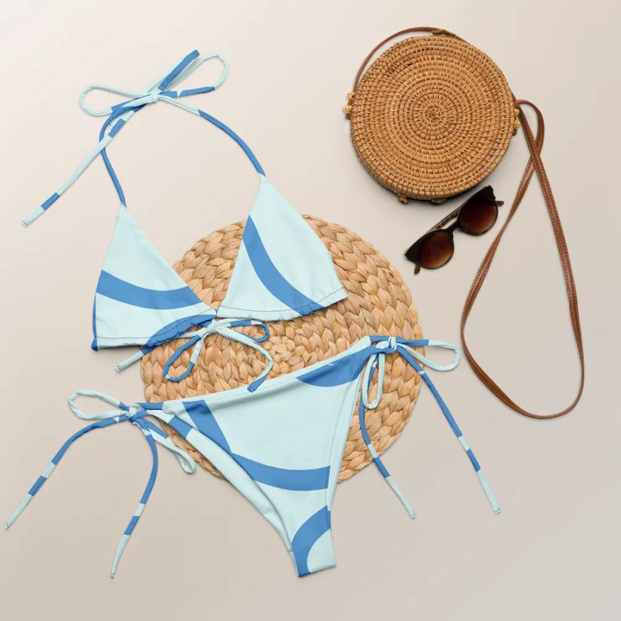 All-Over Print String Bikini - Ocean Blue product image (7)