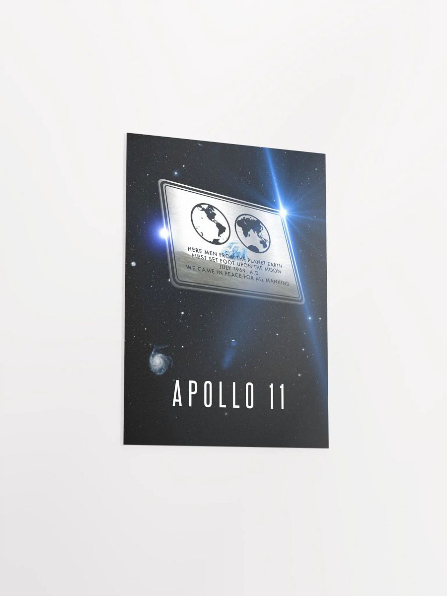 NASA Apollo 11 plaque, 3D with quote — space poster, science print product image (6)