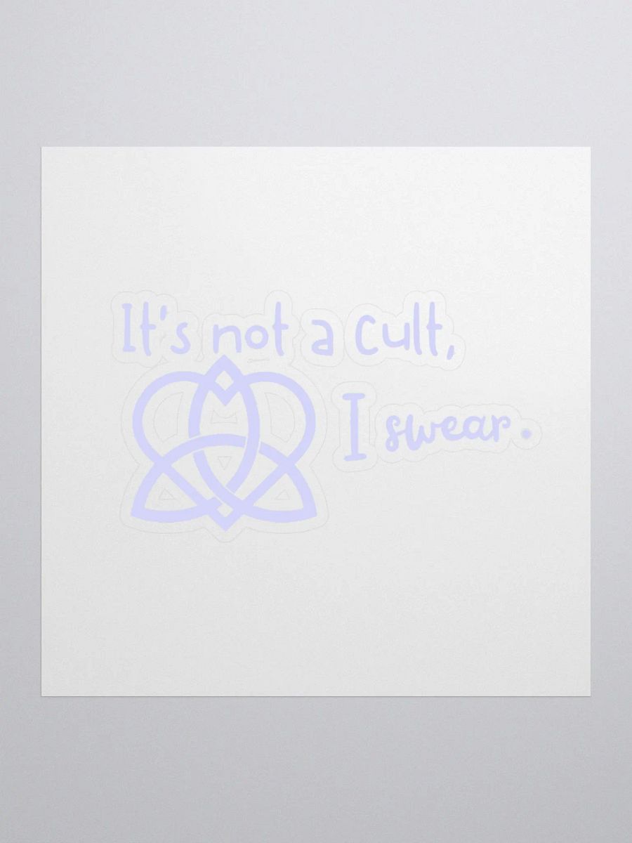 It's not a cult I swear Sticker, Blue product image (1)