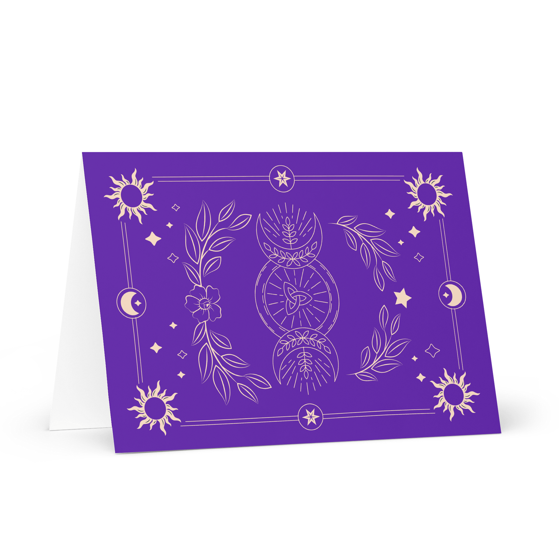 Maiden Mother Crone Purple Tarot Card 5.83×8.27 Greeting Card product image (1)