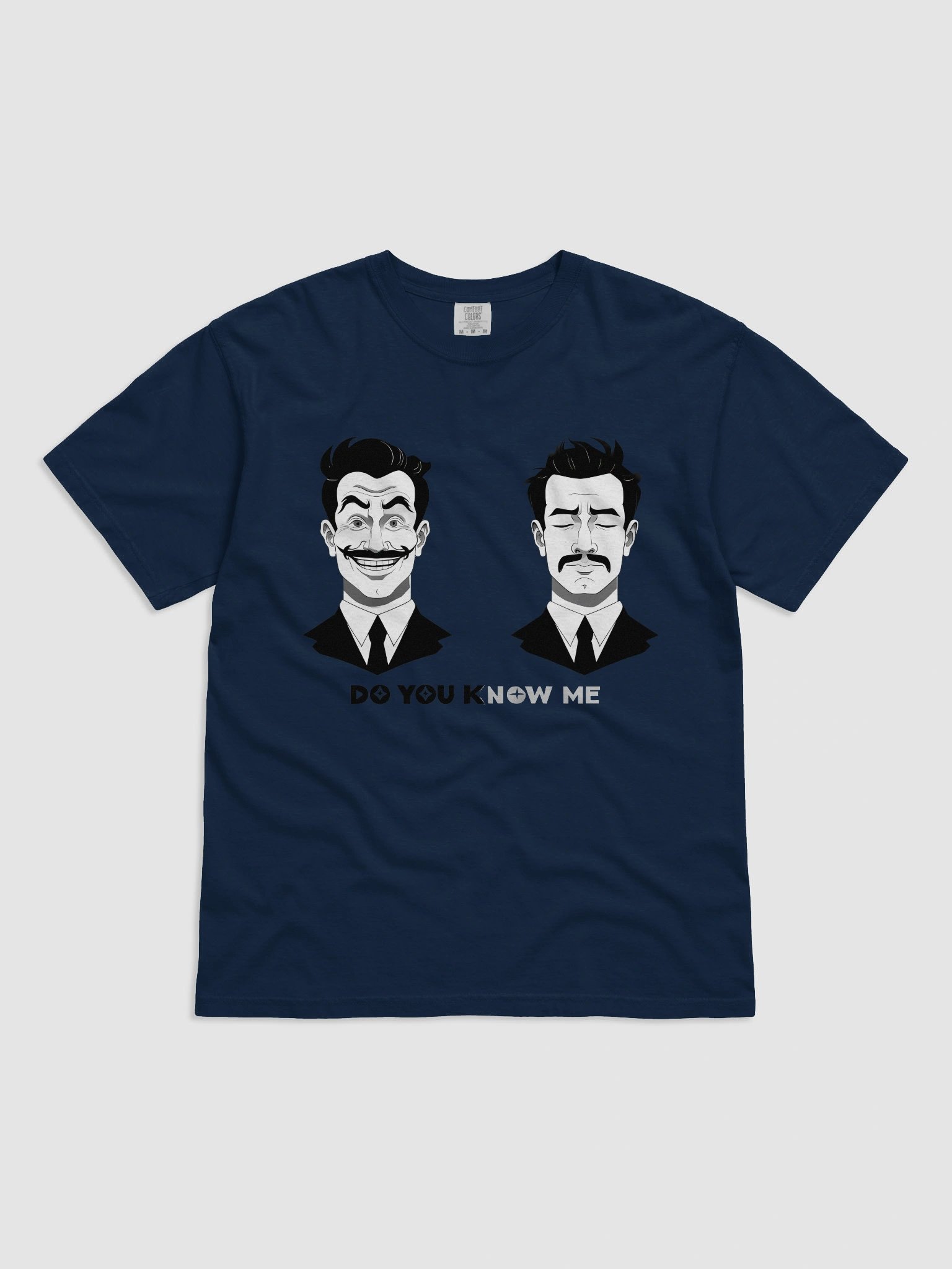 Thought-Provoking Dual Personality Art - Black and White Contrast T-Shirt product image (4)