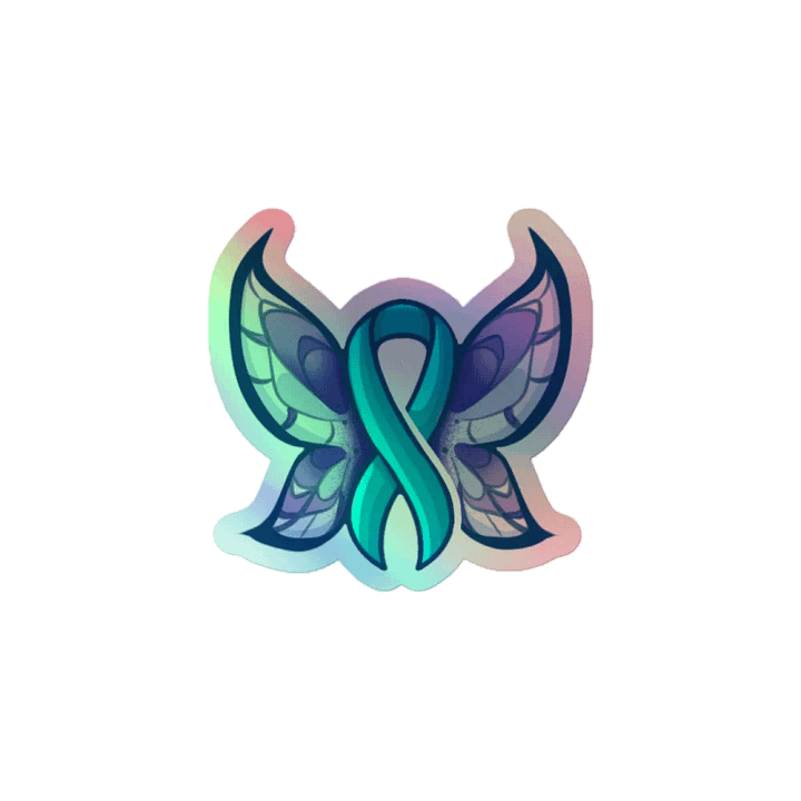Trigeminal Neuralgia Awareness Ribbon Holo Sticker product image (1)