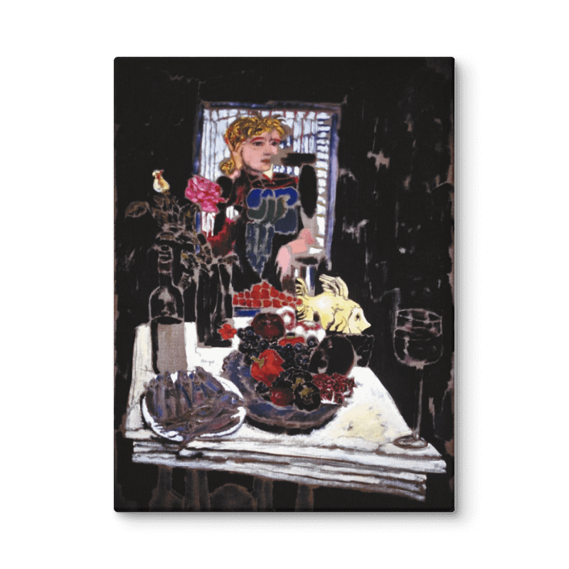 Still Life on White Table (1988) on canvas (30" x 40") product image (2)