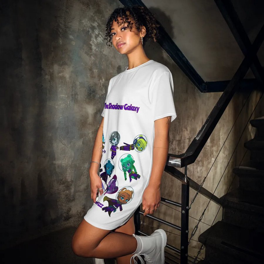 The Shadow Galaxy (Floating Shadow Bears) T-Shirt Dress product image (10)