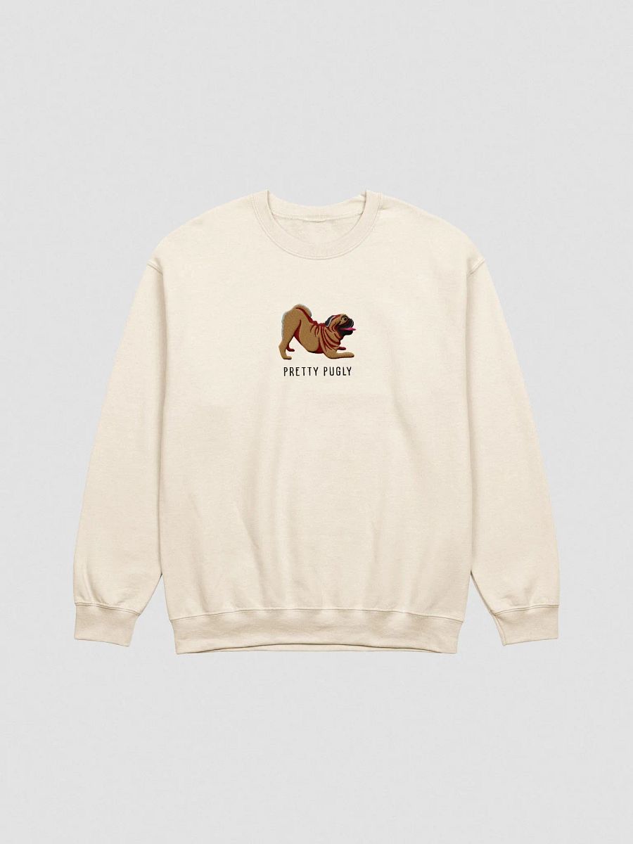 Pretty Pugly Sweatshirt (Embroidered) of a Pug product image (4)
