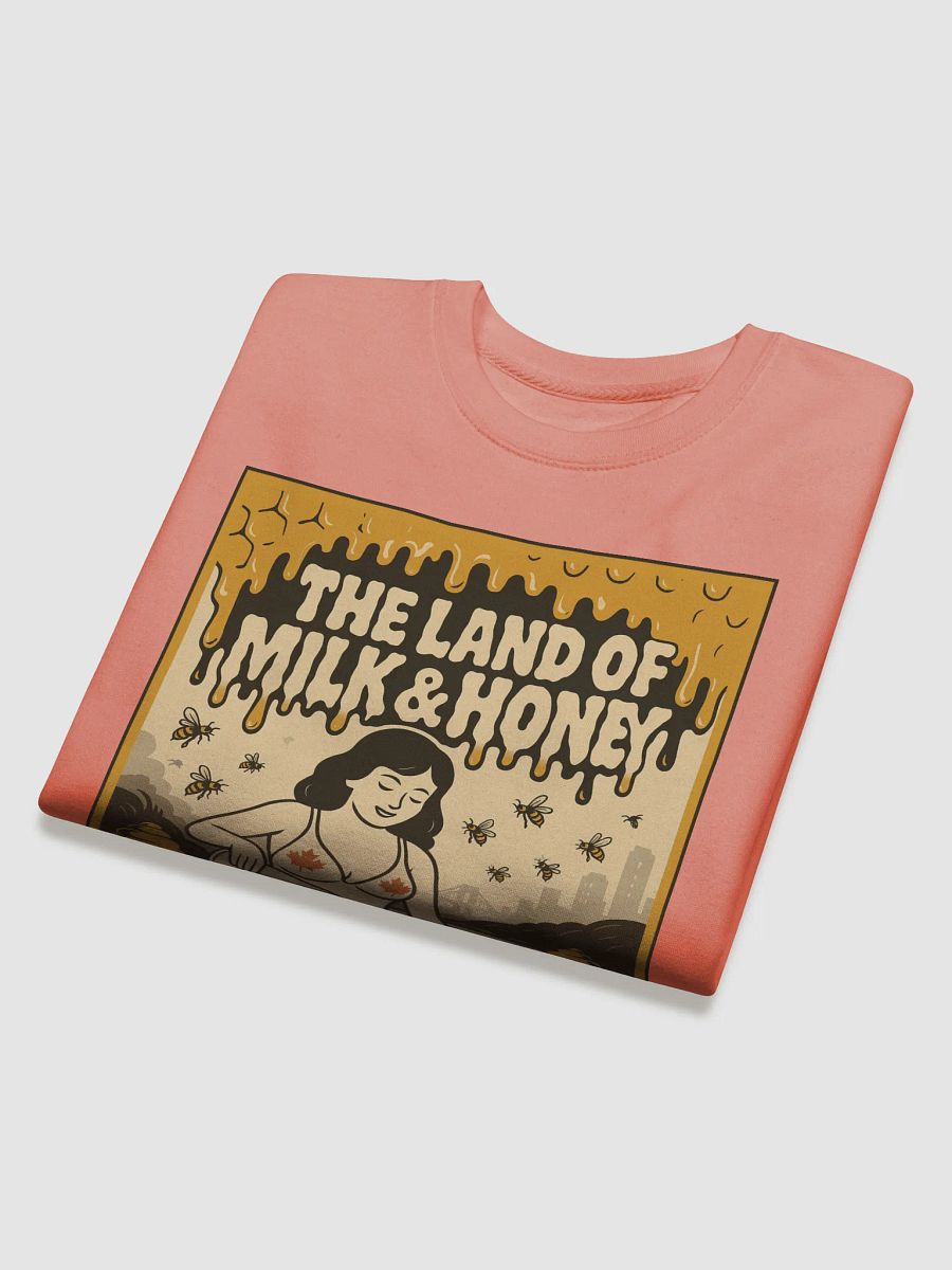 "THE LAND OF MILK & HONEY" premium cotton sweatshirt product image (4)