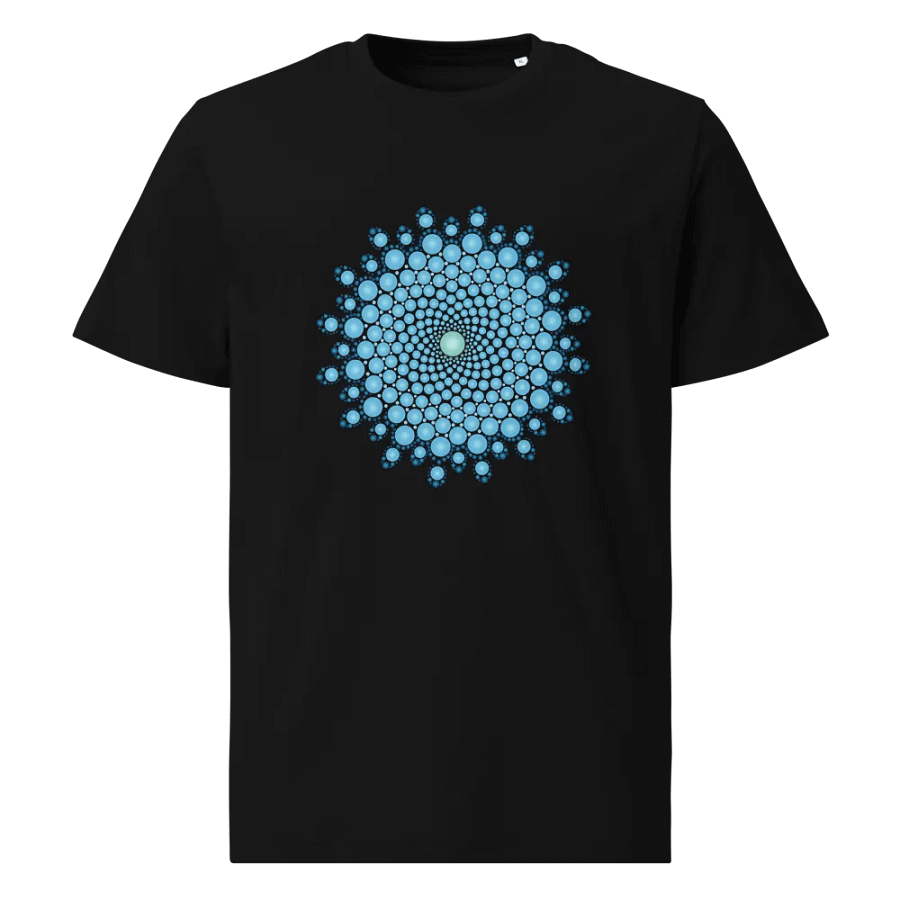 Blue Dot Mandala Unisex Organic T-Shirt product image (1)