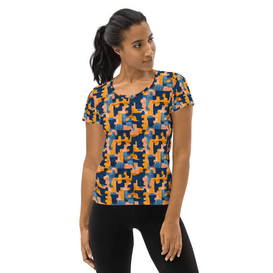 Flowing Shapes | Women's Athletic T-Shirt product image (3)