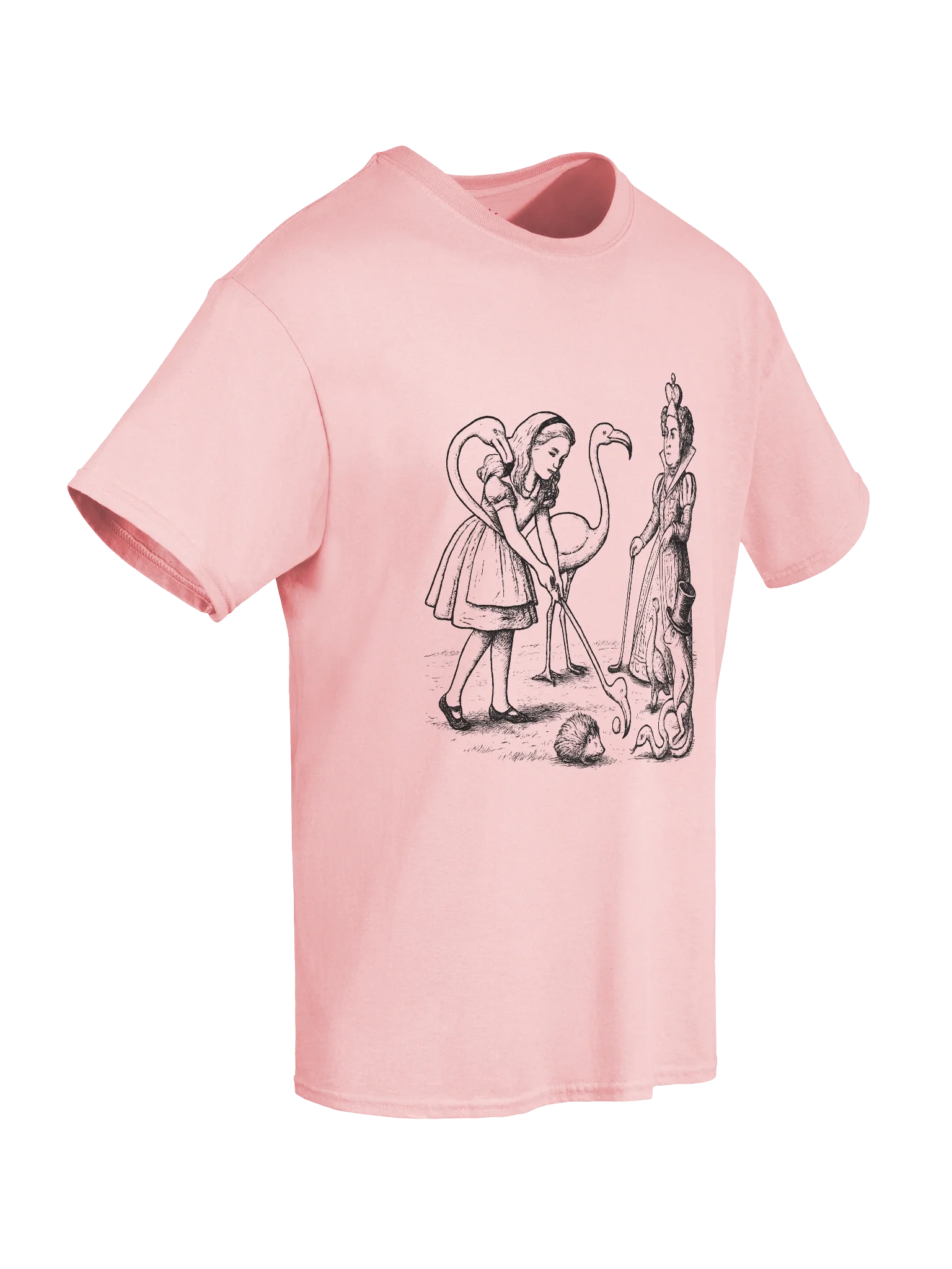 Wacky Flamingo Golf Club With the Queen of Hearts Alice in Wonderland Boxy Fit Unisex T-Shirt product image (56)