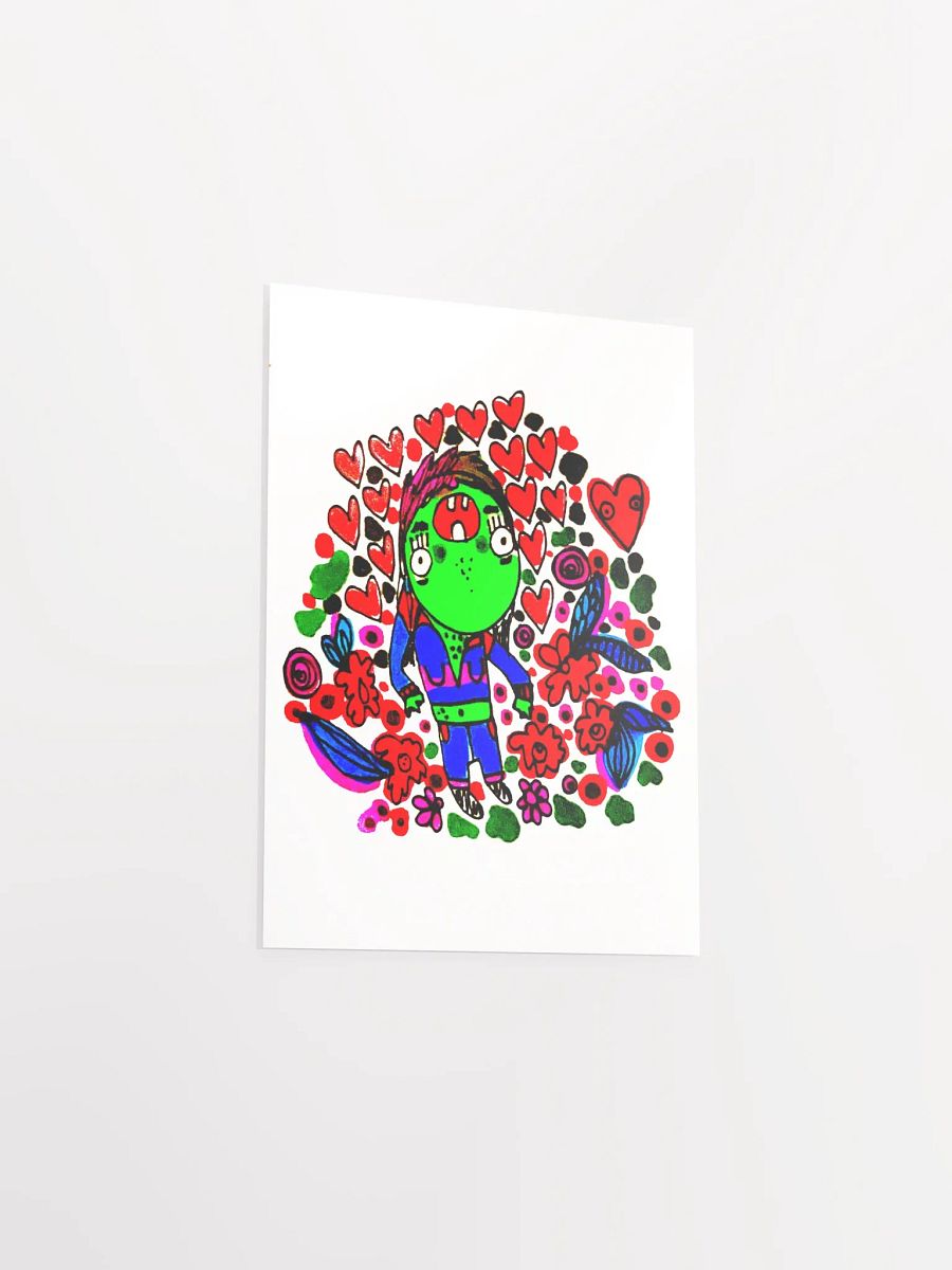 Green Guy in Love matte poster product image (16)