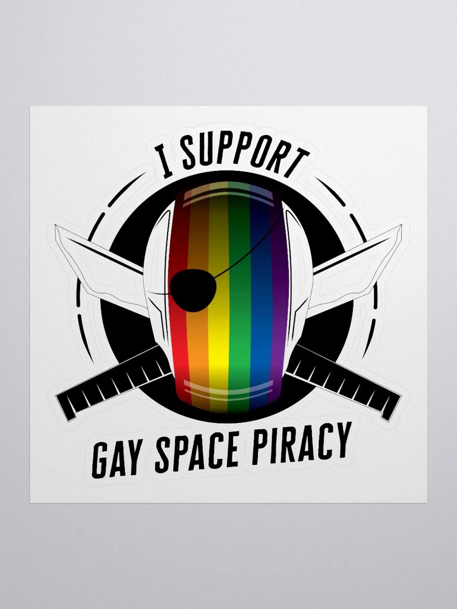 Gay Space Piracy Kiss Cut Stickers product image (1)
