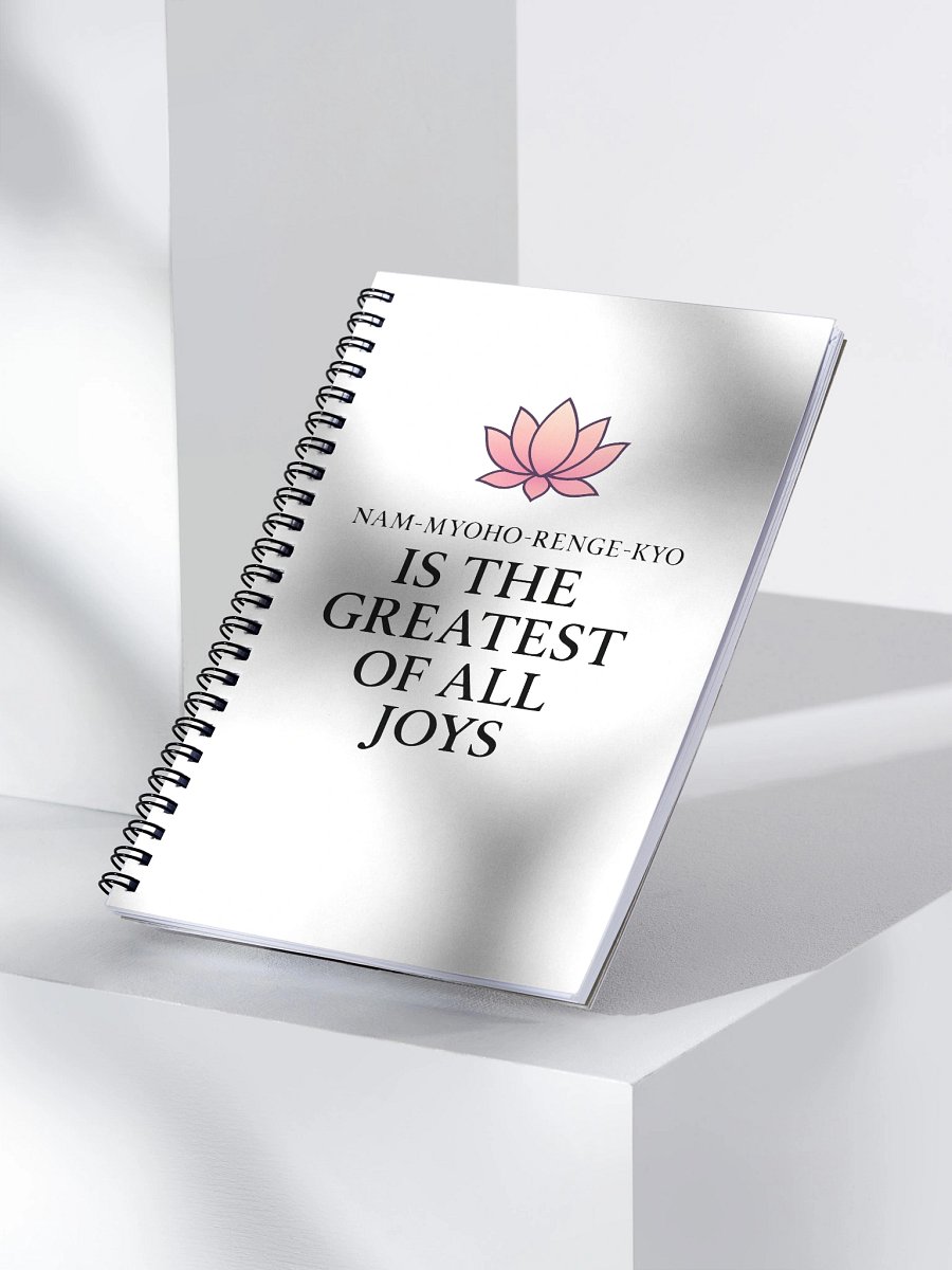 Nam-Myoho-Renge-Kyo Spiral Notebook – “Greatest of All Joys” | Buddhist Journal for Daily Practice & Reflection product image (3)