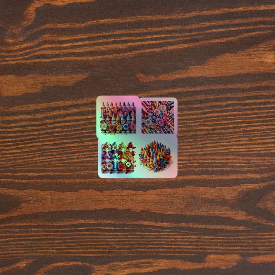 Whimsical Crayon Art Sticker Set product image (5)