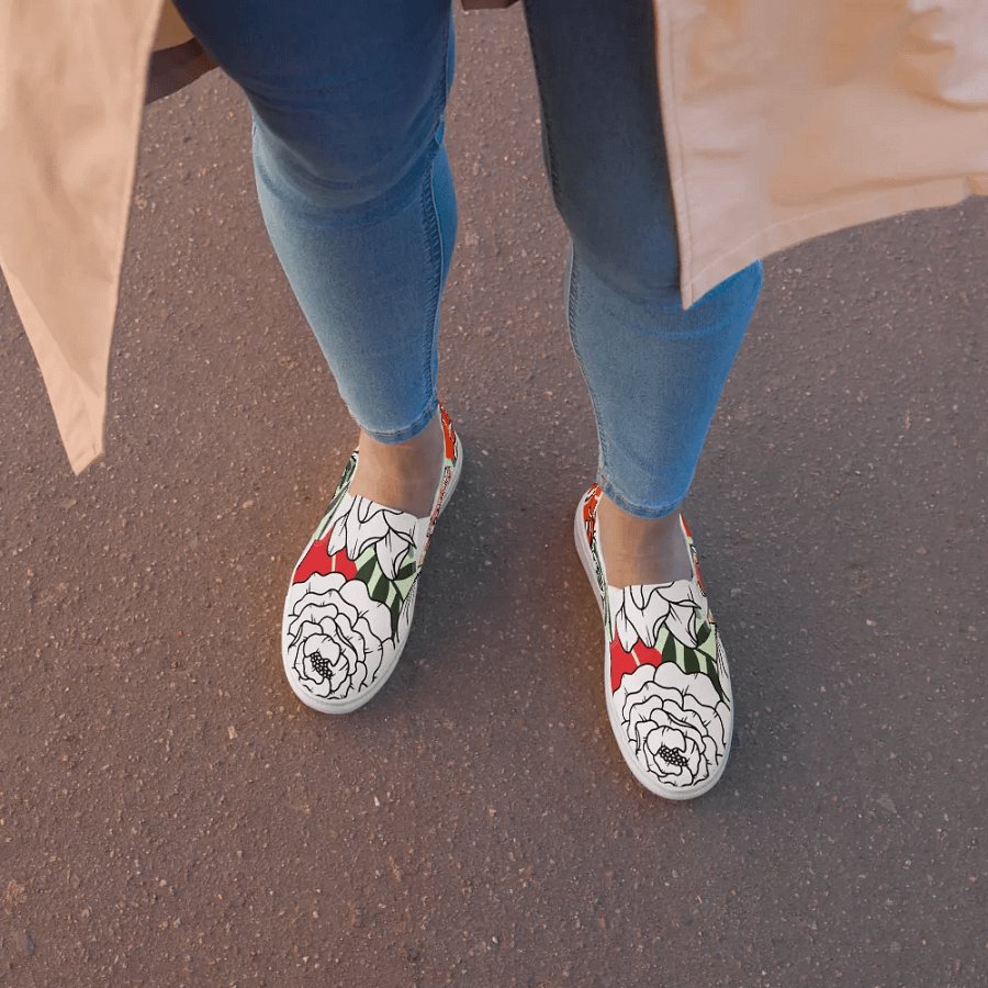 ''Tropical Bliss' Women's Slip-On Canvas Shoes product image (2)