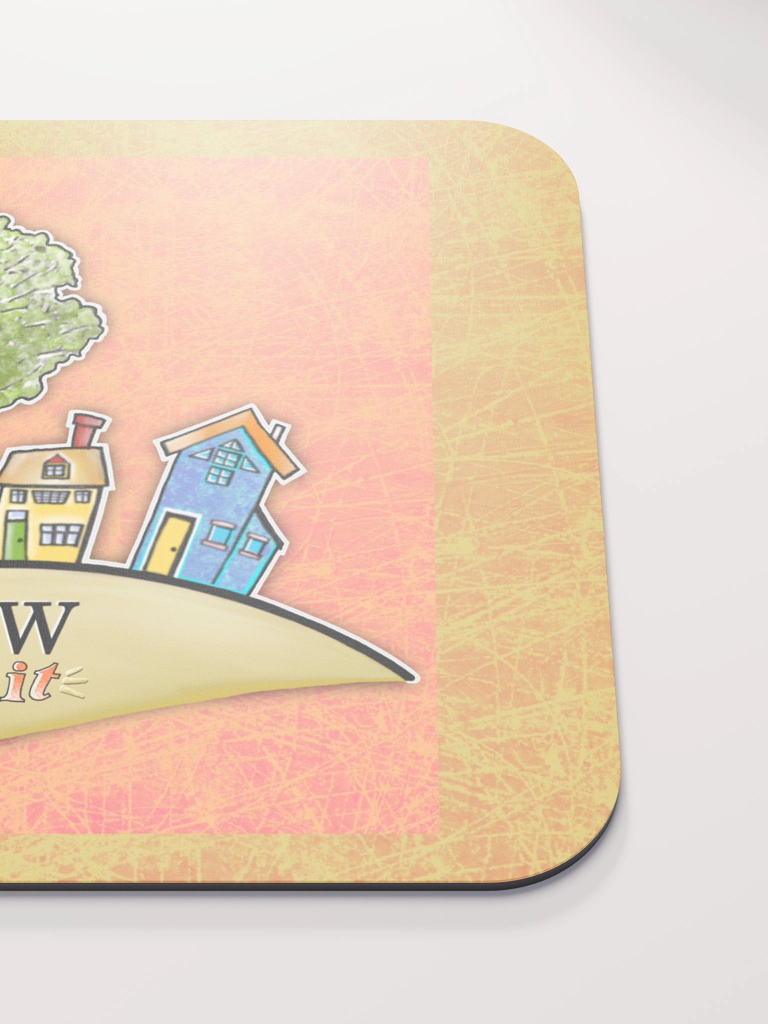 Whimsical ACFW KidLit House Mouse Pad Orange Background product image (5)