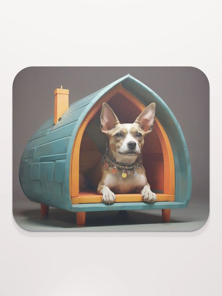 Charming Chihuahua Doghouse Mouse Pad product image (2)