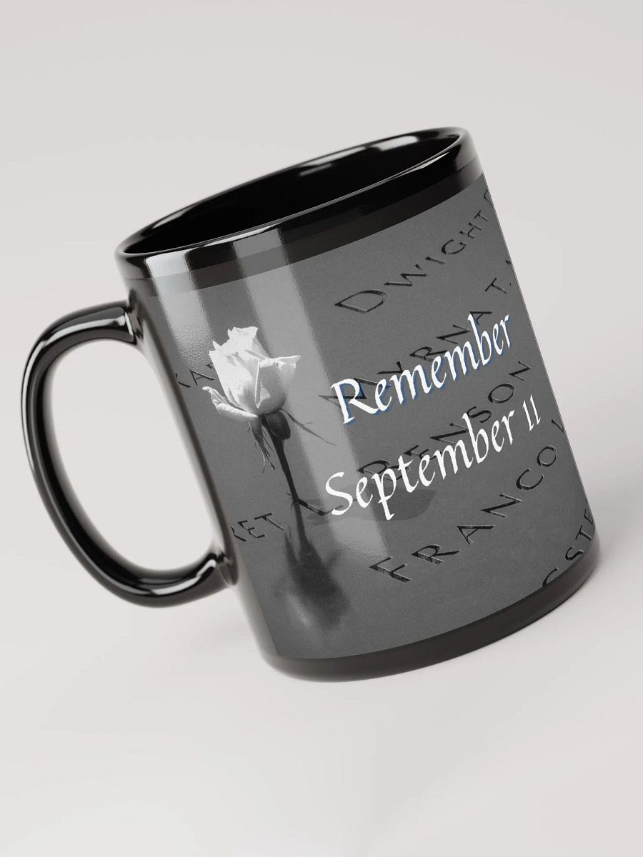 Remember September 11 Tribute Glossy Black Mug product image (6)