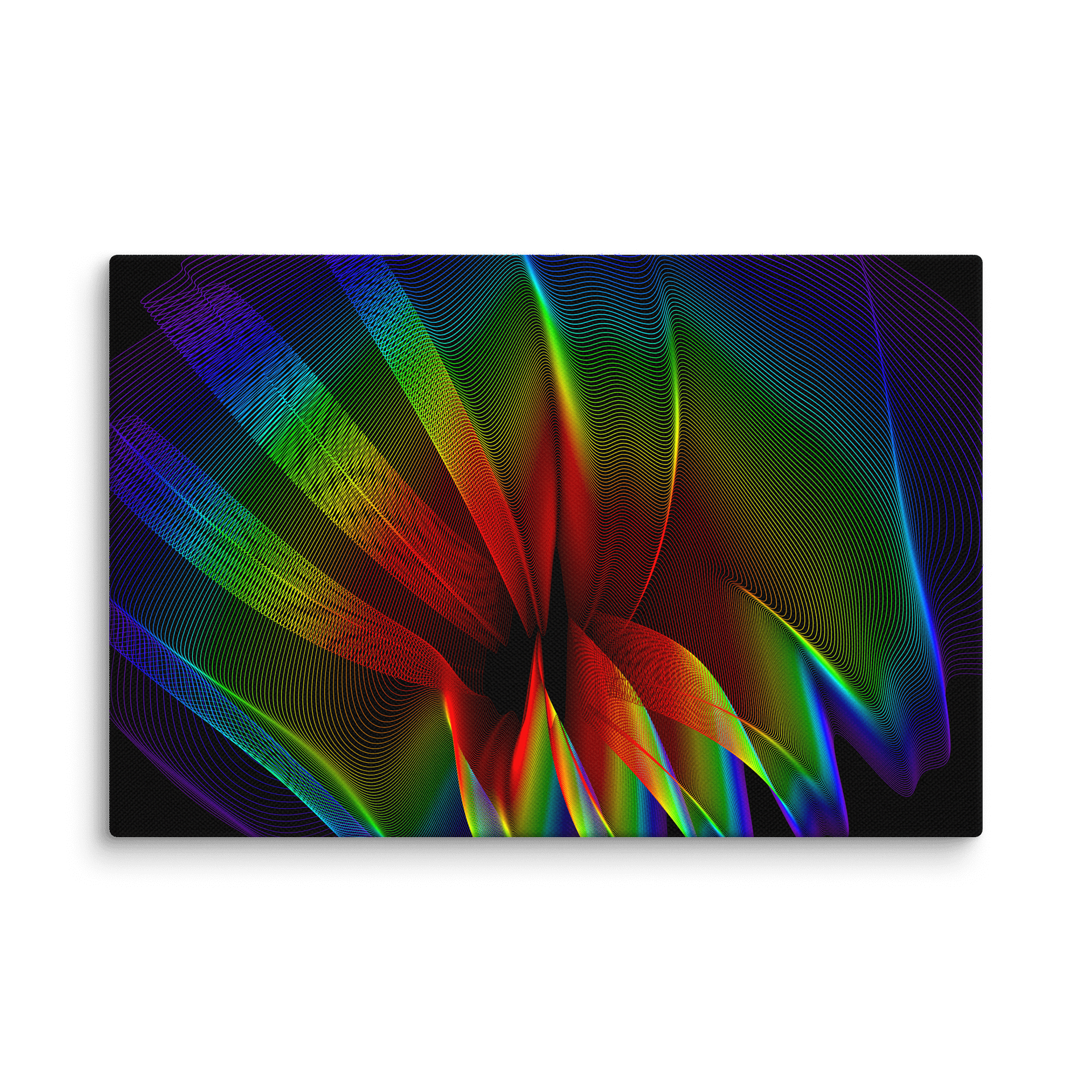 Sparse Spectral Spaceport Delta - Diffraction Curves Physics Art Canvas Print product image (1)