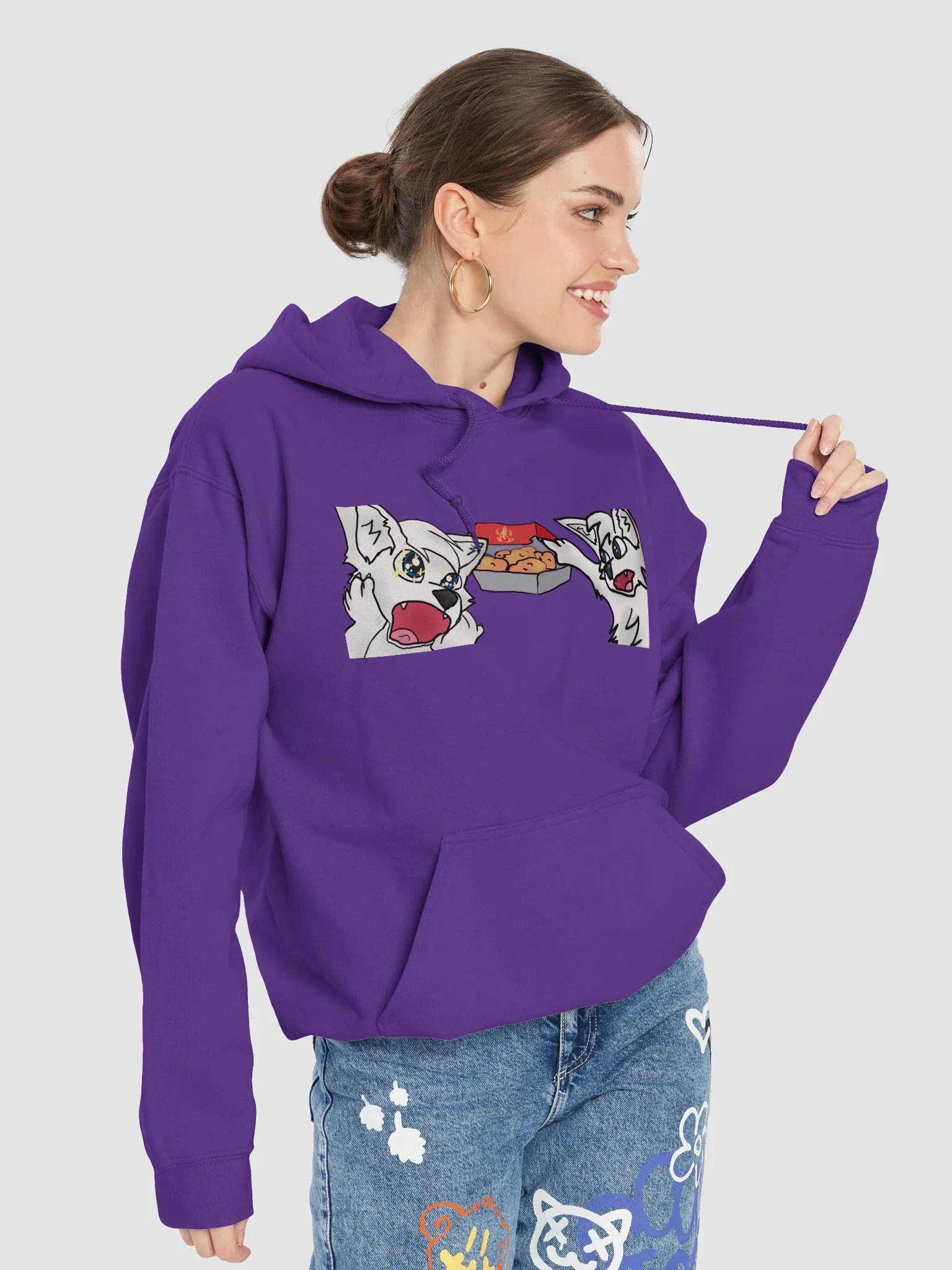 Woah Look! Nuggies! plus sized hoodie product image (39)