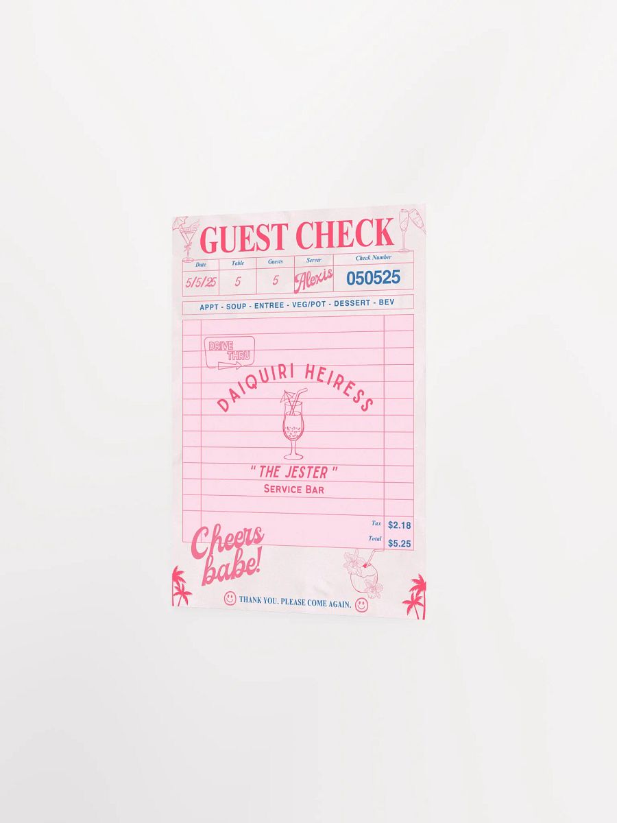 CHECK PLEASE! DAIQUIRI SUMMER PRINT product image (2)