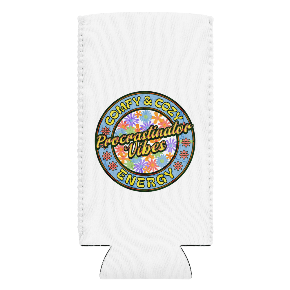 Procrastinator Vibes Comfy And Cozy Energy Whimsical Can Cooler product image (1)