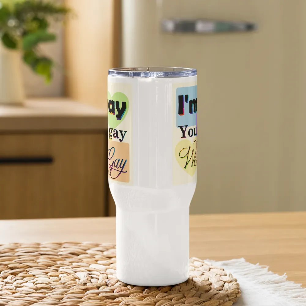 We're Gay Insulated Cup with Handle product image (9)