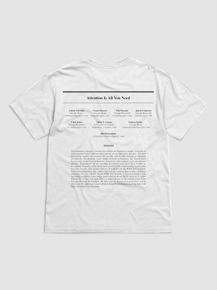 Attention Is All You Need T-Shirt product image (12)